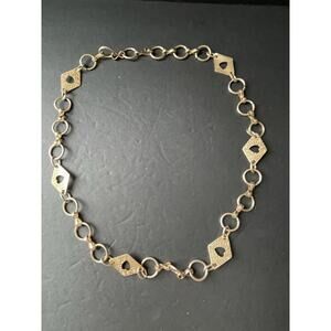 Vintage Chain Link Belt Gold Tone Retro Chunky Boho Mod Y2K Career Cocktail